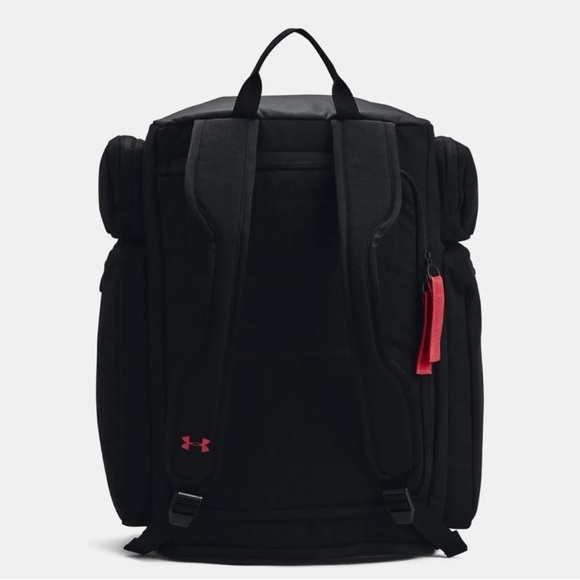 Under Armour Men's Project Rock Gym Duffle Backpack Black Red new - Picture 5 of 6